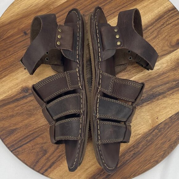 Timberland Earthkeepers Mens Sz. 7 Brown Leather Fisherman OpenToe Sandals 5146A main image 12